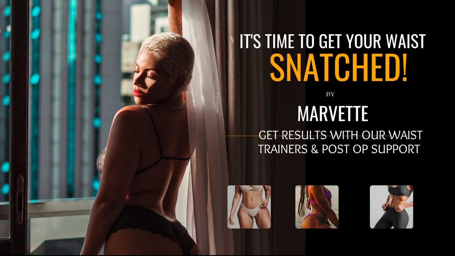 Snatched By Marvette Home Page image showing waist training results